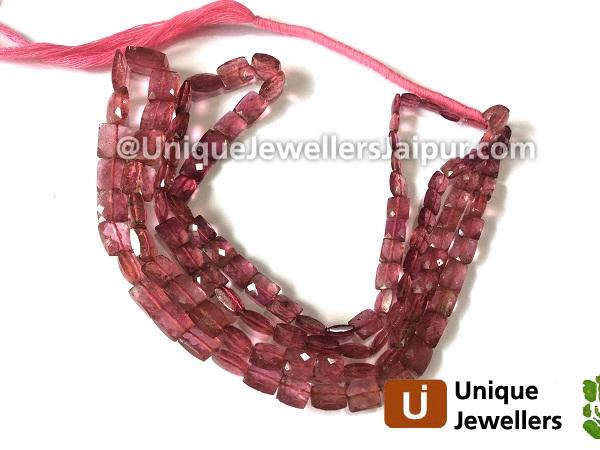 Rubellite Faceted Chicklet Beads